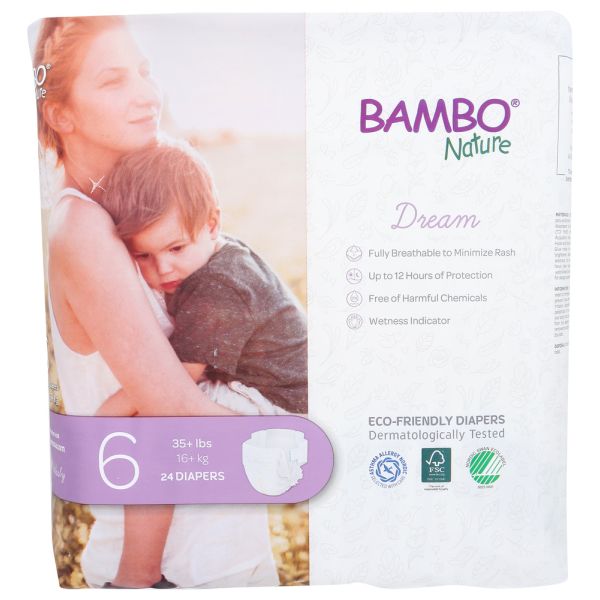 BAMBO NATURE: Diapers Baby Size 6, 24 pk