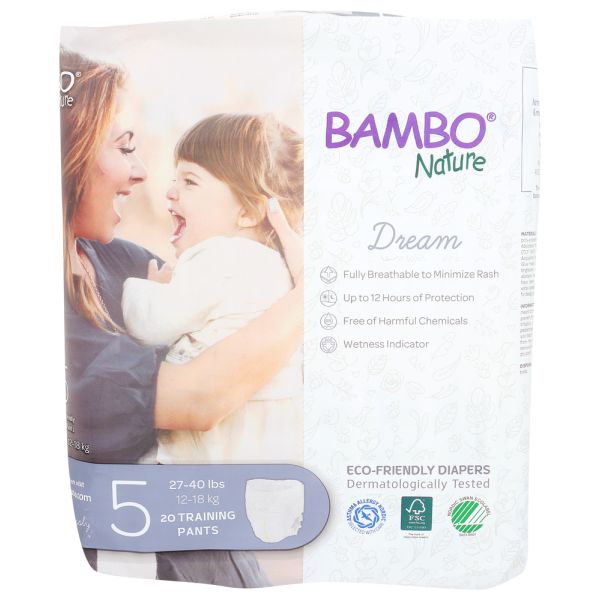 BAMBO NATURE: Dream Training Pants Size 5, 20 pk