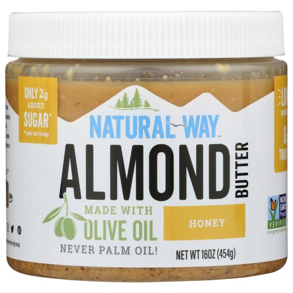 NATURAL WAY: Almond Butter Oo Honey, 16 oz