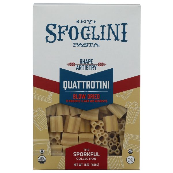 SFOGLINI: Quattrotini Pasta, 16 oz