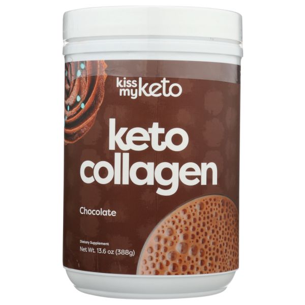 KISS MY KETO: Keto Collagen Powder Chocolate, 13.6 oz