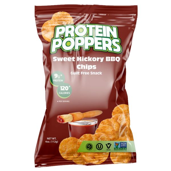 PROTEIN POPPERS: Sweet Honey BBQ Chips, 4 oz