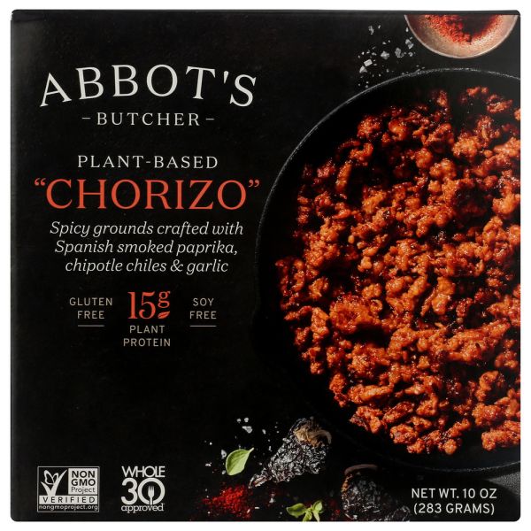 ABBOTS BUTCHER: Plant Based Chorizo, 10 oz