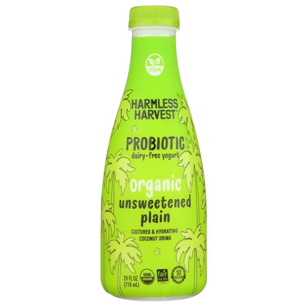 HARMLESS HARVEST: Dairy Free Yogurt Organic Unsweetened Plain, 24 fo