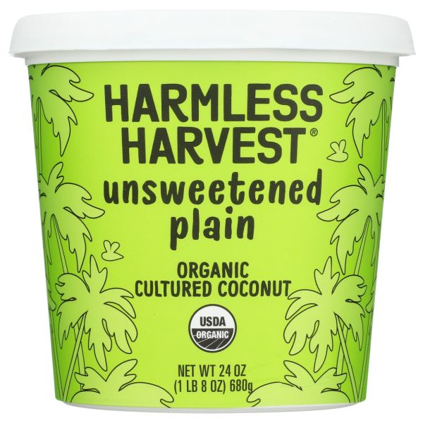HARMLESS HARVEST: Dairy Free Yogurt Alternative Organic Unsweetened Plain, 24 oz