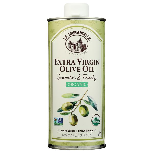 LA TOURANGELLE: Organic Extra Virgin Olive Oil Smooth and Fruity, 750 ml