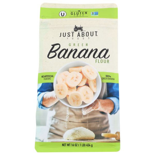 JUST ABOUT FOODS: Organic Green Banana Flour, 1 lb