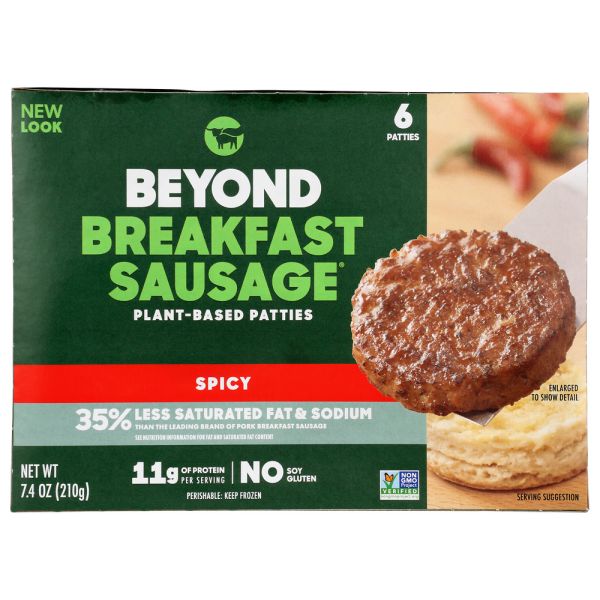 BEYOND MEAT: Beyond Breakfast Sausage Spicy Plant Based Patties, 7.4 oz