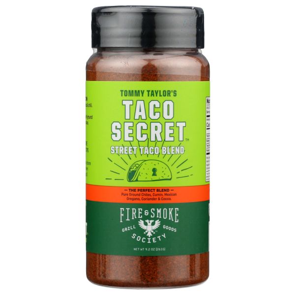FIRE AND SMOKE: Taco Secret Street Taco Blend Seasoning, 10 oz