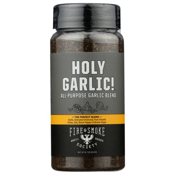 FIRE AND SMOKE: Holy Garlic All Purpose Blend Seasoning, 10 oz