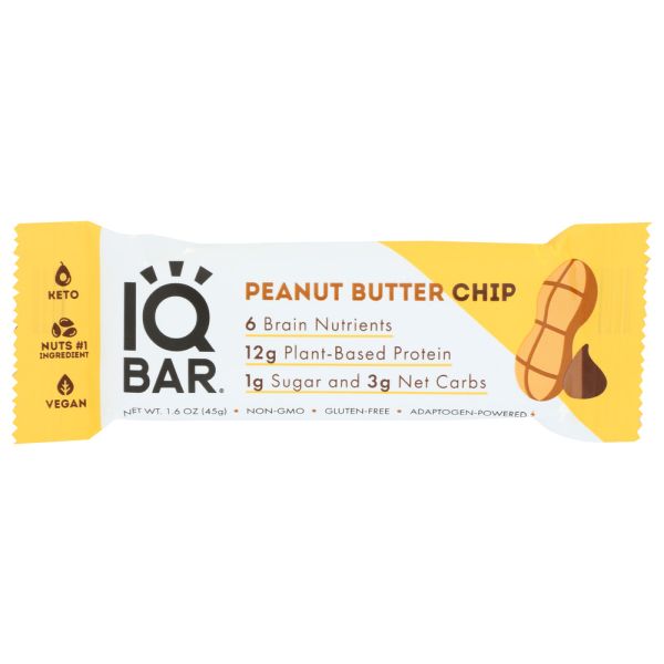 IQ BAR: Peanut Butter Chip Bar, 1.6 oz