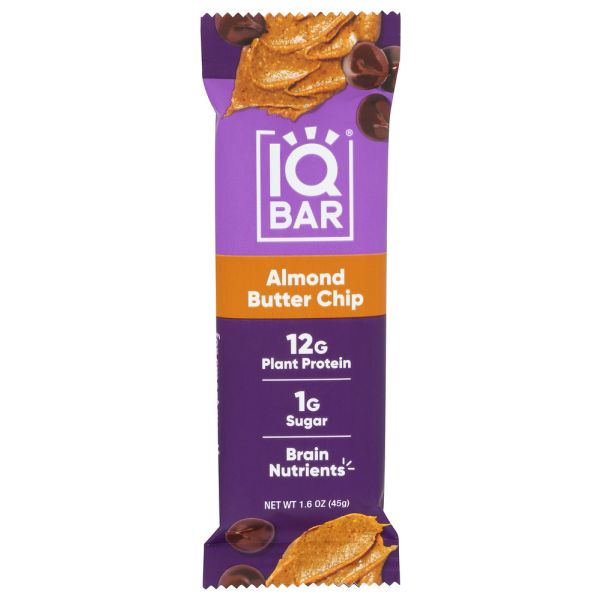 IQ BAR: Almond Butter Chip Bar, 1.6 oz