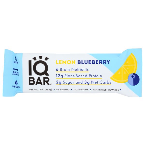 IQ BAR: Lemon Blueberry Bar, 1.6 oz