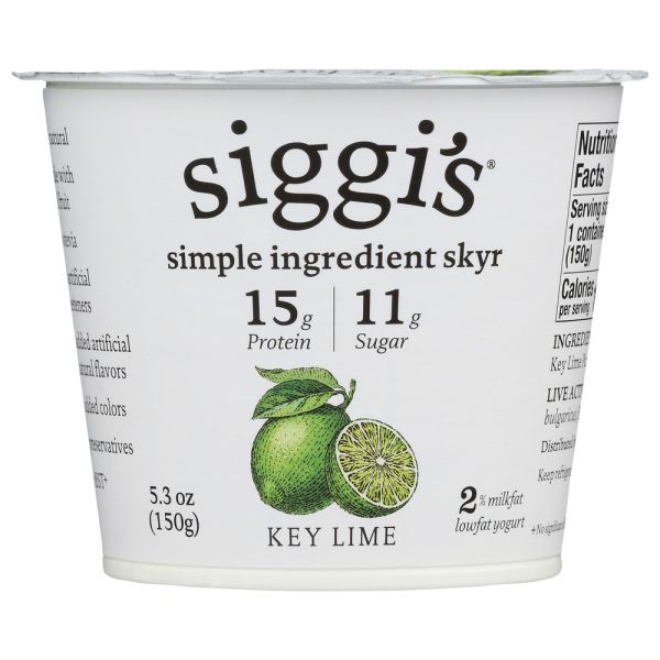 SIGGIS: Yogurt Key Lime Low Fat, 5.3 oz