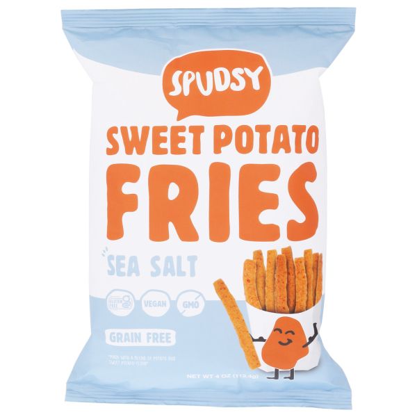 SPUDSY: Fries Swt Potato Sea Slt, 4 OZ
