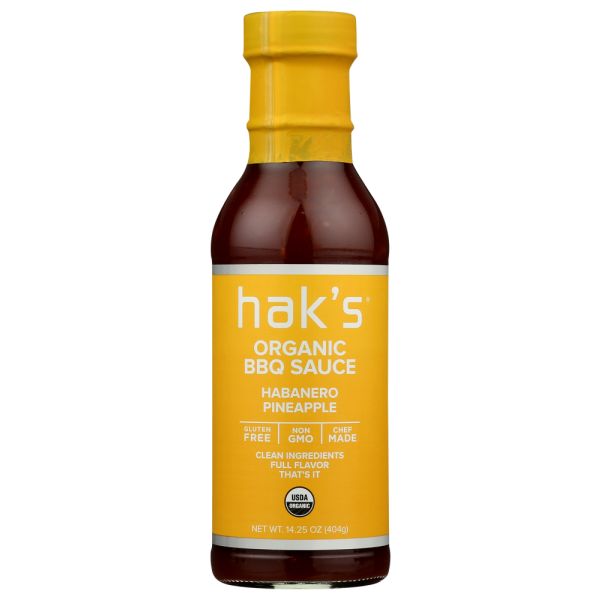 HAKS BBQ: Habanero Pineapple Bbq Sauce, 14.25 oz