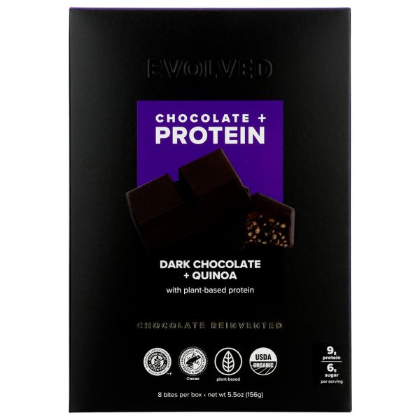 EVOLVED CHOCOLATE: Dark Chocolate Quinoa, 5.5 oz