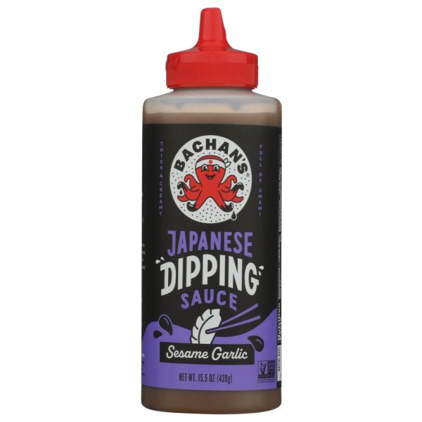 BACHANS: Sesame Garlic Japanese Dipping Sauce, 15.5 oz