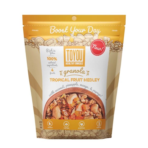 TOYOU SNACKS: Tropical Fruit Medley Granola, 12 oz