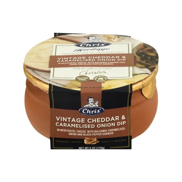 CHRIS: Vintage Cheddar and Caramelized Onion Dip, 6 oz