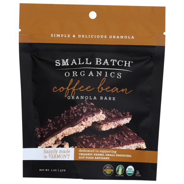 SMALL BATCH ORGANICS: Granola Bark Coffee Bean, 2 oz