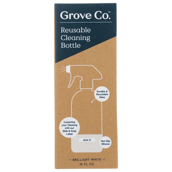 GROVE CO: Reusable Cleaning Bottle White, 1 ea