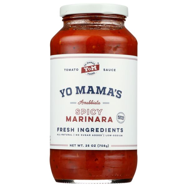 YO MAMAS FOODS: Sauce Spicy Marinara, 25 oz
