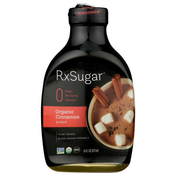 RXSUGAR: Organic Cinnamon Syrup, 16 fo