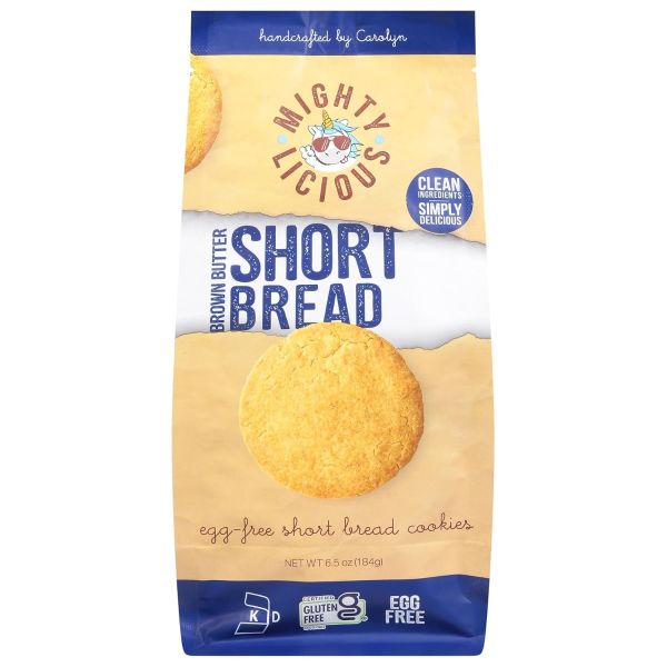 MIGHTYLICIOUS: Brown Butter Shortbread Cookies, 6.5 oz