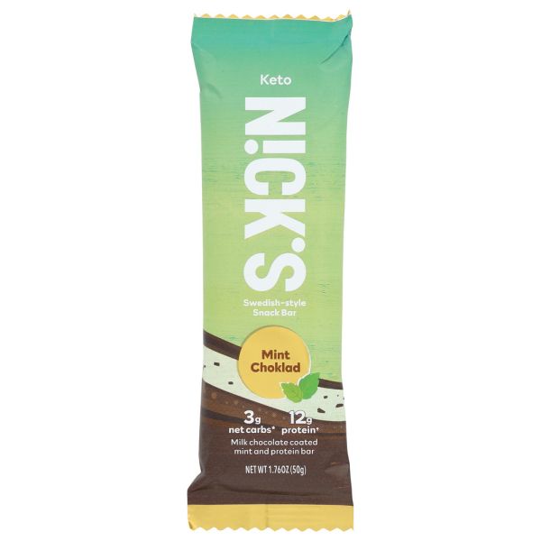 NICKS: Mint Choklad Protein Bar, 1.76 oz