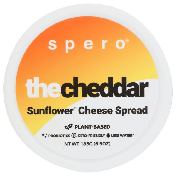 SPERO: The Cheddar Sunflower Cheese Spread, 6.5 oz