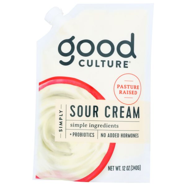 GOOD CULTURE: Simply Sour Cream Squeezable Pouch, 12 oz