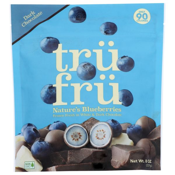 TRU FRU: Natures Blueberries In White Dark Chocolate, 8 oz