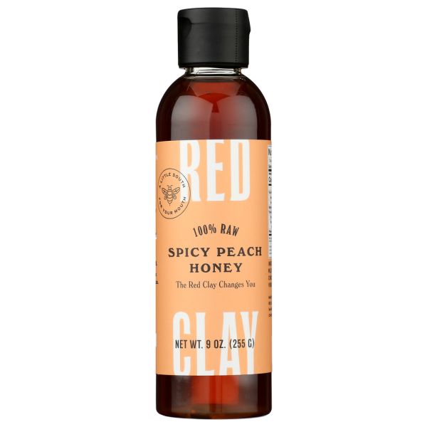 RED CLAY: Spicy Peach Honey, 9 oz