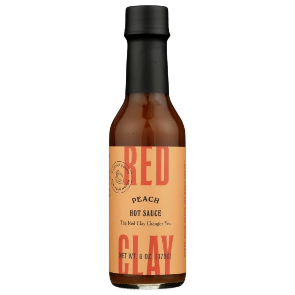 RED CLAY: Sauce Peach Hot, 6 OZ