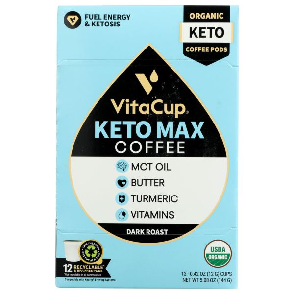 VITACUP: Keto Max Organic Coffee Pods, 12 pc