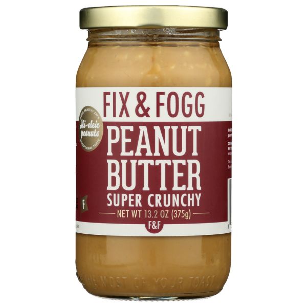 FIX & FOGG: Super Crunchy Peanut Butter, 13.2 oz