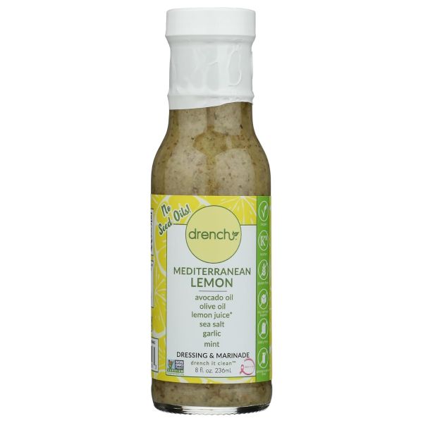 DRENCH: Mediterranean Lemon Dressing And Marinade, 8 fo