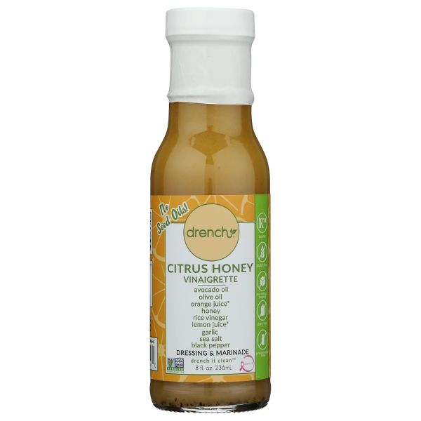 DRENCH: Citrus Honey Vinaigrette Dressing And Marinade, 8 fo