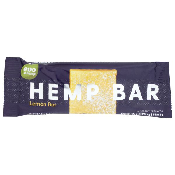 EVO HEMP: Lemon Hemp Bar, 1.7 oz