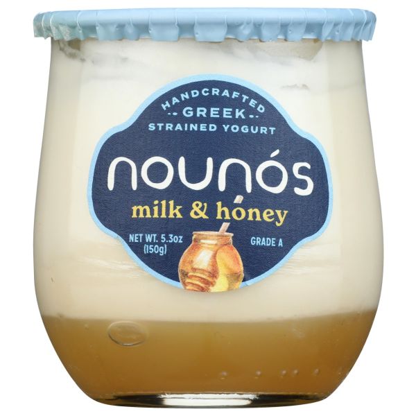 NOUNOS: Milk and Honey Greek Strained Yogurt, 5.3 oz