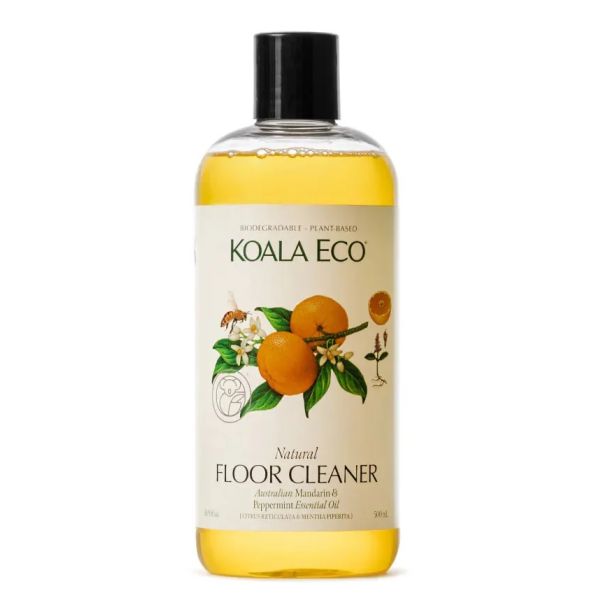 KOALA ECO: Mandarin & Peppermint Essential Oil Floor Cleaner, 16.9 fo