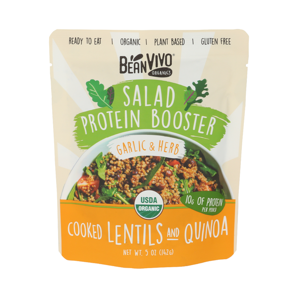 BEANVIVO: Organic Salad Protein Booster Garlic And Herb, 5 oz