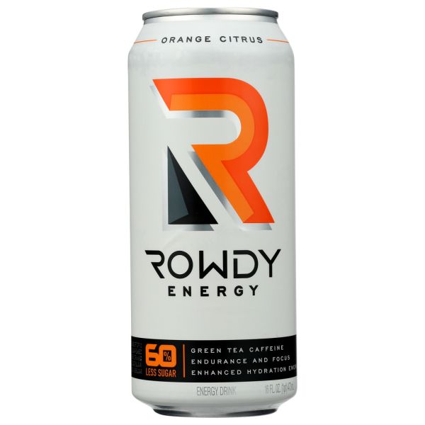 ROWDY ENERGY: Drink Energy Orange Citru, 16 fo