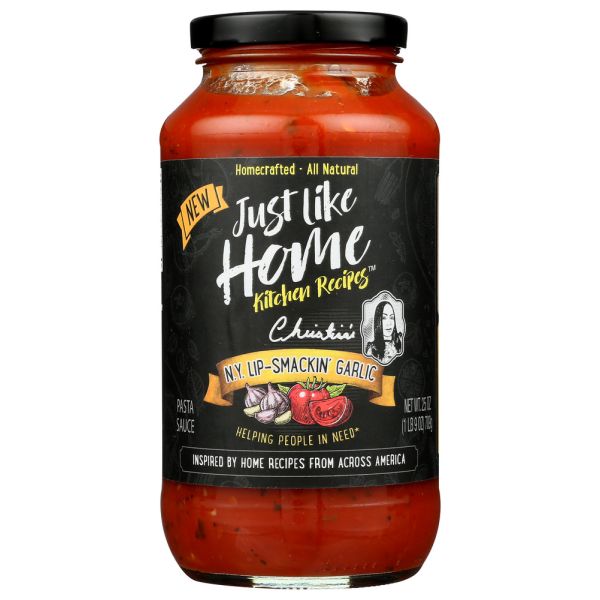 JUST LIKE HOME: Ny Lip Smackin Garlic Sauce, 25 oz