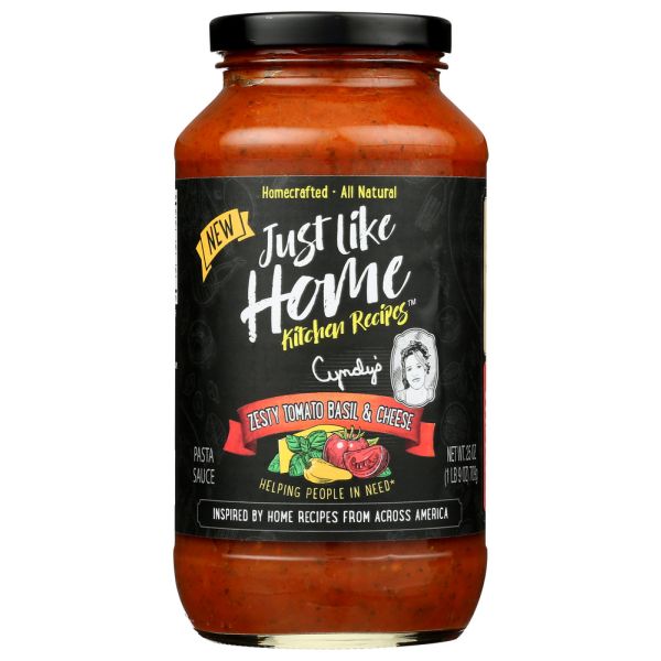 JUST LIKE HOME: Sauce Zst Tom Bas Cheese, 25 oz