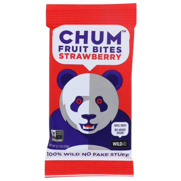 CHUM: Bites Fruit Strawberry, 0.07 OZ