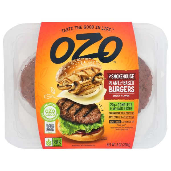 OZO: Burger Smokehouse Plnt Bs, 8 oz