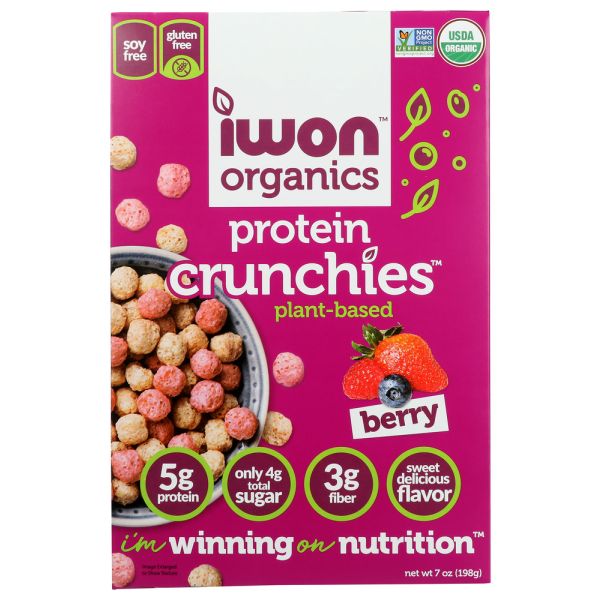 IWON ORGANICS: Crunchies Protein Berry, 7 oz