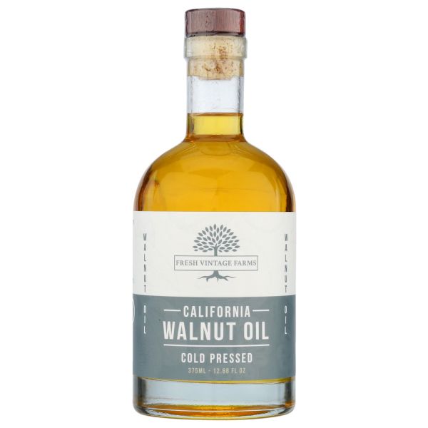 FRESH VINTAGE FARMS: Pure Cold Pressed Walnut Oil, 375 ML